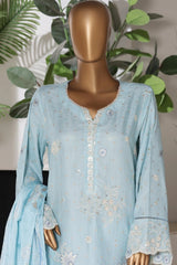 Bin Saeed Stitched 3 Piece Luxury Emb Jacquard Suit-JAQ-3220-FEROZI