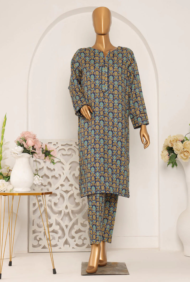 2 Piece Unstitched -Khaddar Separates Printed Suit - KSP-21B HZ