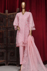 Bin Saeed Stitched 3 Piece Luxury Plain Cotton Vol-01 Collection-AS-1520-Pink