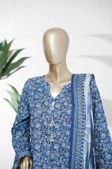 Bin Saeed Stitched 3 Piece Exclusive Printed Lawn Vol-08 Suit-LSM-2885-Blue