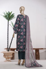 Bin Saeed Stitched 3 Piece Exclusive Printed Lawn Vol-09 Suit-LSM-2907-Green