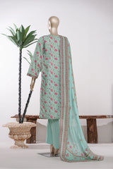 Bin Saeed Stitched 3 Piece Exclusive Printed Lawn Vol-09 Suit-LSM-2915-Pista