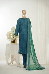 Bin Saeed Stitched 3 Piece Exclusive Printed Lawn Vol-10 Suit-LSM-2947-BLUE