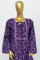 Bin Saeed Stitched 3 Piece Exclusive Printed Lawn Vol-12 Suit-LSM-3164-PURPLE