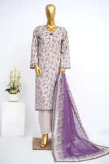 Bin Saeed Stitched 3 Piece Exclusive Printed Lawn Vol-12 Suit-LSM-3178-SKIN