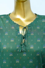 Bin Saeed Stitched 3 Piece Exclusive Printed Lawn Vol-12 Suit-LSM-3195-GREEN