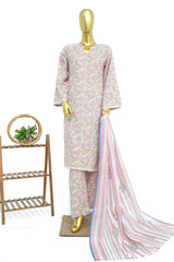 Bin Saeed Stitched 3 Piece Exclusive Printed Lawn Vol-13 Suit-LSM-3221-PINK