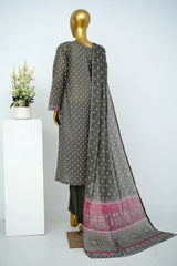 Bin Saeed Stitched 3 Piece Exclusive Printed Lawn Vol-13 Suit-LSM-3250-Mehndi