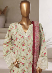 Bin Saeed Stitched 3 Piece Open Front Cutwork Kari Collection'2025-SM-2113-green