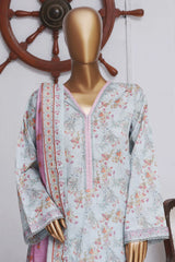 Bin Saeed Exclusive Printed Lawn With Farshi Shalwar Vol-04 Collection'2025-NSM-2120-Ferozi