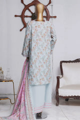 Bin Saeed Exclusive Printed Lawn With Farshi Shalwar Vol-04 Collection'2025-NSM-2120-Ferozi