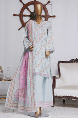 Bin Saeed Exclusive Printed Lawn With Farshi Shalwar Vol-04 Collection'2025-NSM-2120-Ferozi