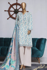 Bin Saeed Exclusive Printed Lawn With Farshi Shalwar Vol-04 Collection'2025-NSM-2127-Ferozi