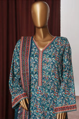 Bin Saeed Exclusive Printed Lawn With Farshi Shalwar Vol-06 Collection'2025-NSM-2166-Ferozi