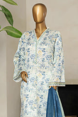 Bin Saeed Stitched 3 Piece Exclusive Printed Lawn Vol-09 Collection'2025-NSM-2242-White