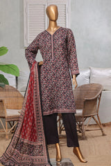 Bin Saeed Stitched 3 Piece Exc Printed Lawn Vol-03 Collection'2025-NSM-2264-Blue