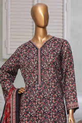 Bin Saeed Stitched 3 Piece Exc Printed Lawn Vol-03 Collection'2025-NSM-2264-Blue