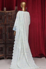 Bin Saeed Stitched 3 Piece Luxury Plain Cotton Vol-01 Collection-AS-1508-White