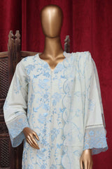 Bin Saeed Stitched 3 Piece Luxury Plain Cotton Vol-01 Collection-AS-1508-White