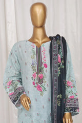 Bin Saeed Stitched 3 Piece Exclusive Printed Lawn Vol-02 Collection-AS-1002-Ferozi