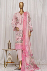 Bin Saeed Stitched 3 Piece Exclusive Printed Lawn Vol-02 Collection-AS-1003-Pink