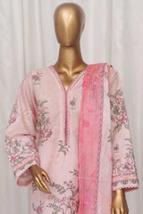 Bin Saeed Stitched 3 Piece Exclusive Printed Lawn Vol-02 Collection-AS-1003-Pink