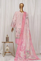 Bin Saeed Stitched 3 Piece Exclusive Printed Lawn Vol-02 Collection-AS-1003-Pink