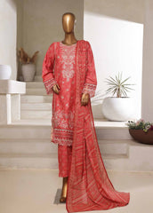 Bin Saeed Stitched 3 Piece Open Front Cutwork Kari Collection'2025-SM-2120-pink