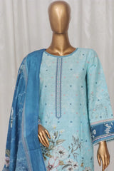 Bin Saeed Stitched 3 Piece Exclusive Printed Lawn Vol-02 Collection-AS-1004-Ferozi