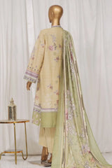 Bin Saeed Stitched 3 Piece Exclusive Printed Lawn Vol-03 Collection-AS-1501-Beige