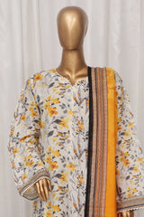 Bin Saeed Stitched 3 Piece Exclusive Printed Lawn Vol-02 Collection-AS-1008-Yellow