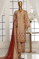 Bin Saeed Stitched 3 Piece Exclusive Printed Lawn Vol-03 Collection-AS-1502-Skin