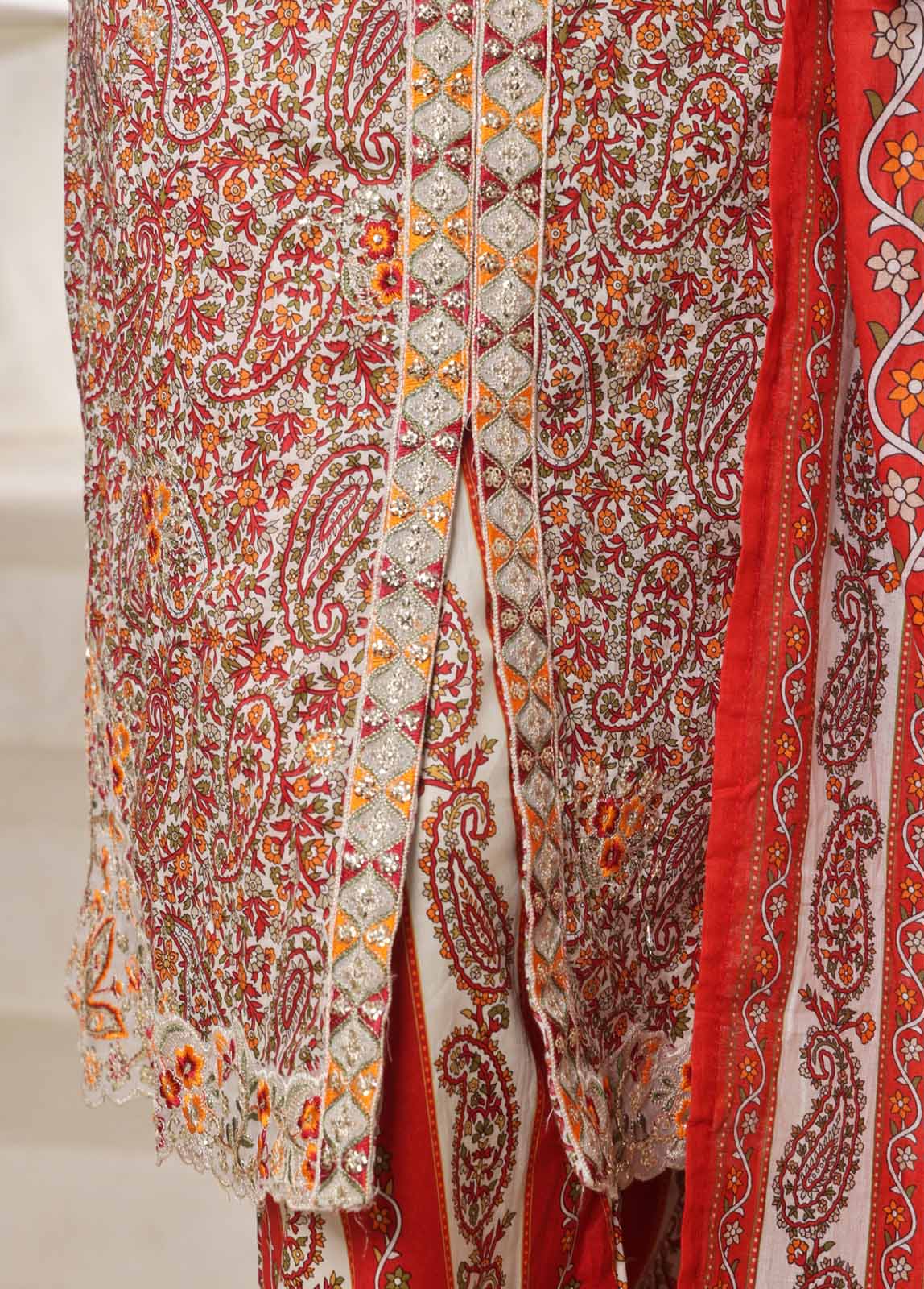 Bin Saeed Stitched 3 Piece Open Front Cutwork Kari Collection'2025-SM-2121-skin
