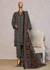 Bin Saeed Stitched 3 Piece Exclusive Printed Lawn Vol-08 Collection'2025-NSM-2229-Black