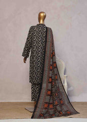 Bin Saeed Stitched 3 Piece Exclusive Printed Lawn Vol-08 Collection'2025-NSM-2229-Black