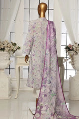 Bin Saeed Stitched 3 Piece Exclusive Printed Lawn Vol-03 Collection-AS-1503-Purple