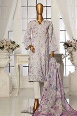 Bin Saeed Stitched 3 Piece Exclusive Printed Lawn Vol-03 Collection-AS-1503-Purple