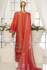 Bin Saeed Stitched 3 Piece Exclusive Printed Lawn Vol-05 Collection-SM-1617-Pink