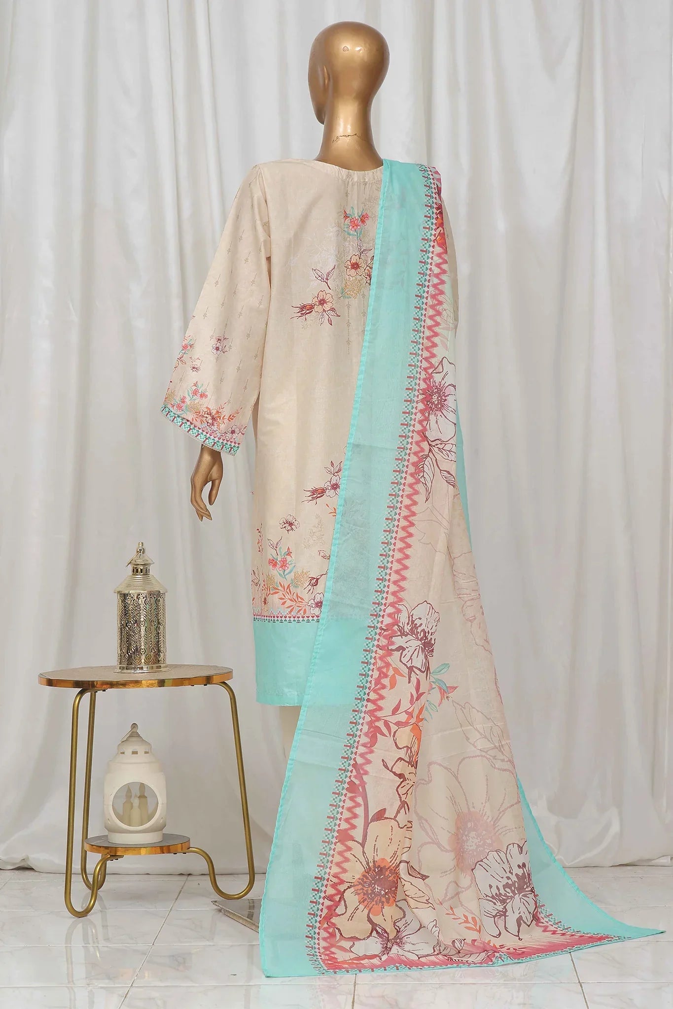 Bin Saeed Stitched 3 Piece Exclusive Printed Lawn Vol-04 Collection-SM-1336-Skin