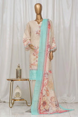 Bin Saeed Stitched 3 Piece Exclusive Printed Lawn Vol-04 Collection-SM-1336-Skin