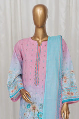 Bin Saeed Stitched 3 Piece Exclusive Printed Lawn Vol-03 Collection-AS-1506-Pink