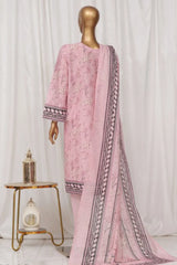 Bin Saeed Stitched 3 Piece Exclusive Printed Lawn Vol-03 Collection-AS-1507-Pink