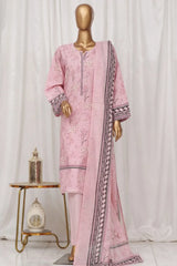 Bin Saeed Stitched 3 Piece Exclusive Printed Lawn Vol-03 Collection-AS-1507-Pink