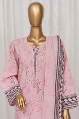 Bin Saeed Stitched 3 Piece Exclusive Printed Lawn Vol-03 Collection-AS-1507-Pink