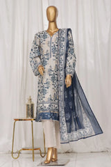 Bin Saeed Stitched 3 Piece Exclusive Printed Lawn Vol-03 Collection-AS-1508-Off White