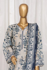 Bin Saeed Stitched 3 Piece Exclusive Printed Lawn Vol-03 Collection-AS-1508-Off White