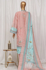 Bin Saeed Stitched 3 Piece Exclusive Printed Lawn Vol-03 Collection-AS-1509-Peach