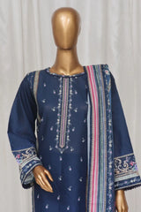 Bin Saeed Stitched 3 Piece Exclusive Printed Lawn Vol-03 Collection-AS-1521-Blue