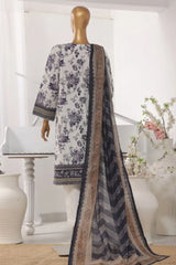 Bin Saeed Stitched 3 Piece Exclusive Printed Lawn Vol-03 Collection-AS-1523-White