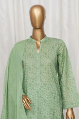 Bin Saeed Stitched 3 Piece Exclusive Printed Lawn Vol-03 Collection-AS-1524-Green